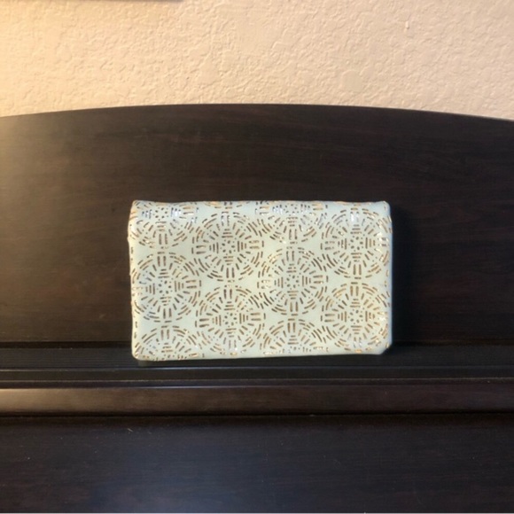 NWOT Blue and Gold Mini
Purse Wallet Clutch w/ Removable Chain Strap - Picture 11 of 13